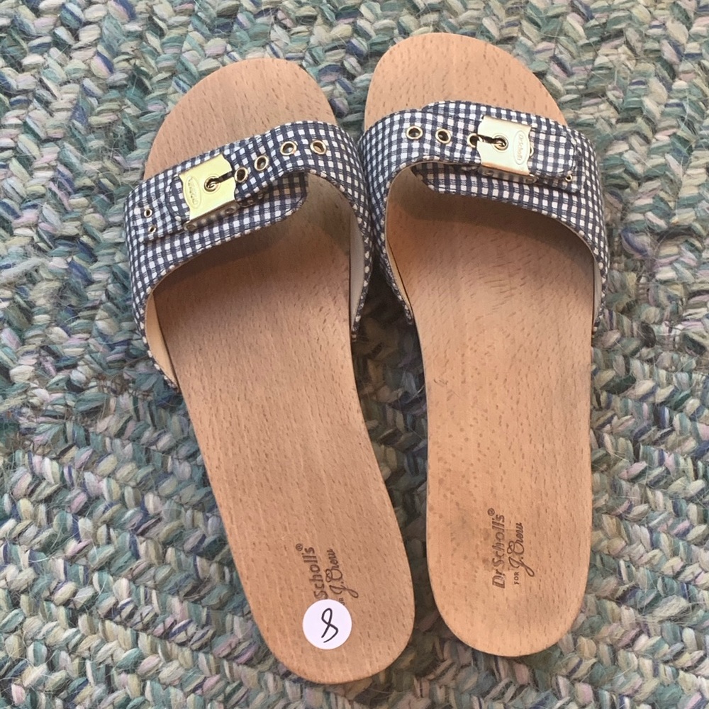 J. Crew for Dr. Scholl’s Gingham Sandals (NWOB)